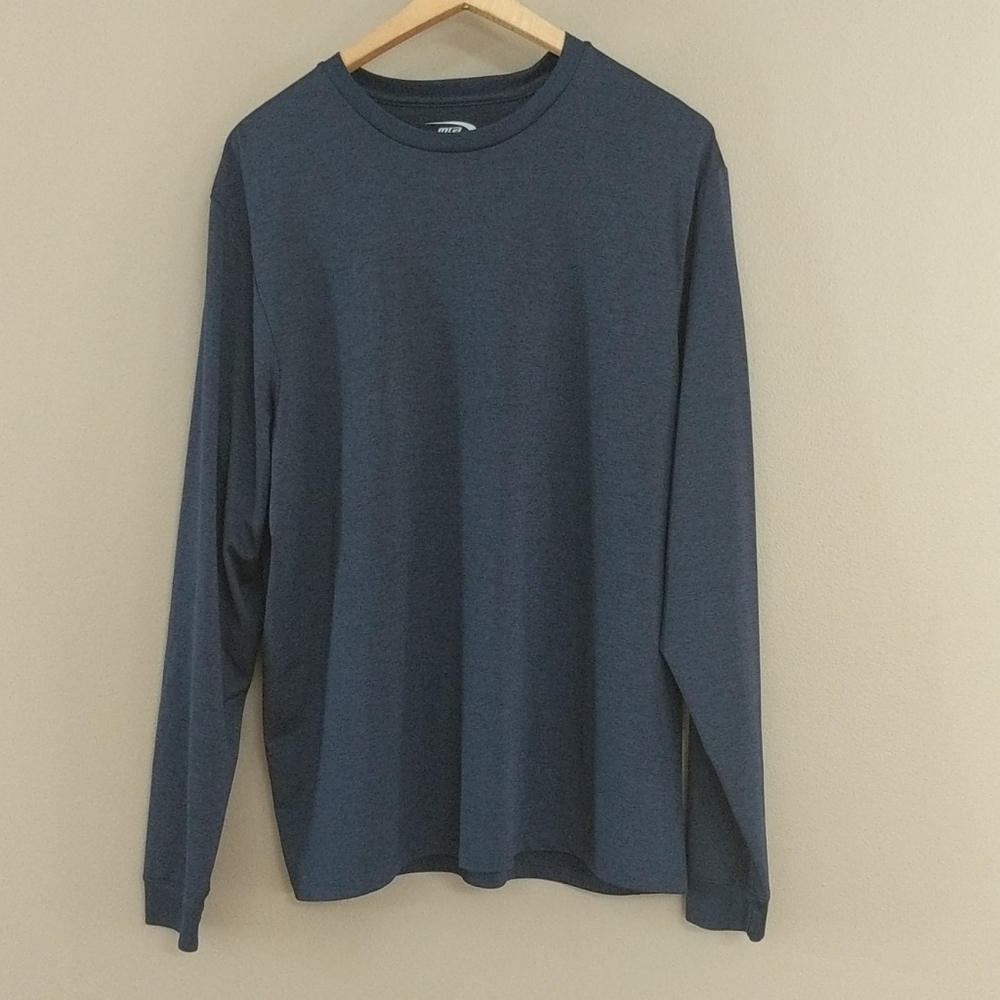 Athletic Shirt navy blue large performance shirt